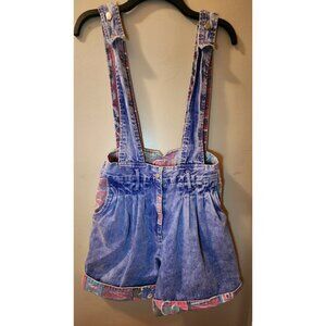 Ladies 90s Vintage Mission Bay Denim Overall Shorts Size 9